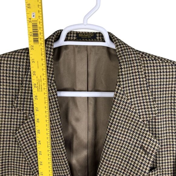 Oscar De La Renta Mens 43R Houndstooth Wool Blazer Jacket Sportcoat Timeless - Picture 11 of 16
